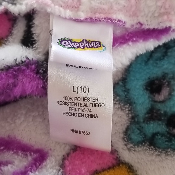 Sz 10 Lg Girls Shopkins Robe - Picture 4 of 4